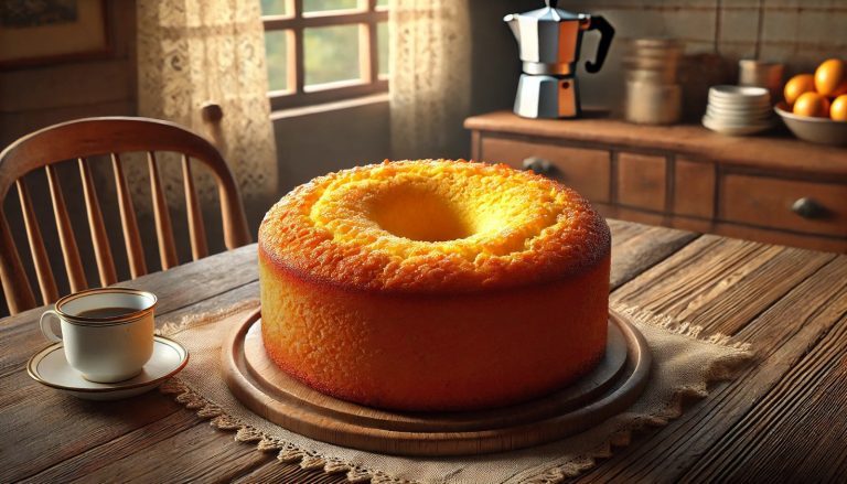 Leia mais sobre o artigo Bolo de Fubá com Toque de Laranja: Uma Delícia da Vovórka! 🍊🐽
