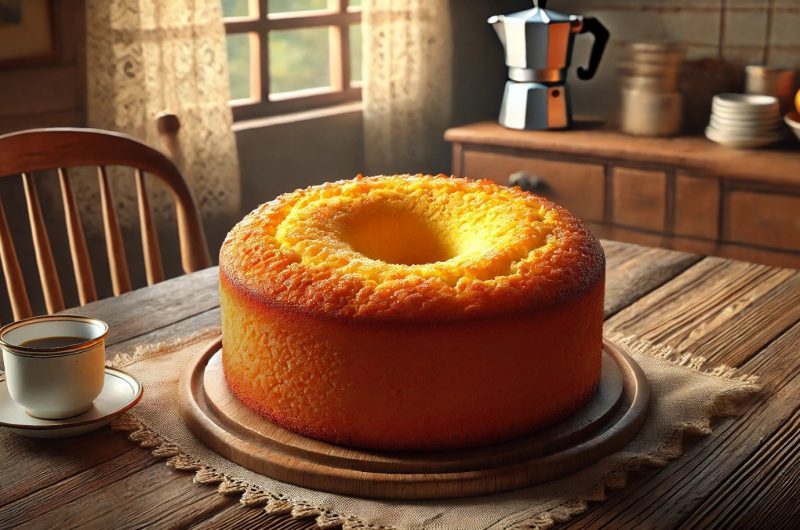 Bolo de Fubá com Toque de Laranja